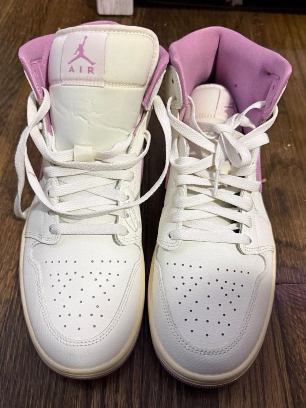 Nike Air Jordan High-Top Sneakers White with Pink Accents